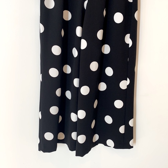 Karl Lagerfeld Paris Size 4 Polka Dot V-Neck Wide Legged Jumpsuit - Picture 10 of 16